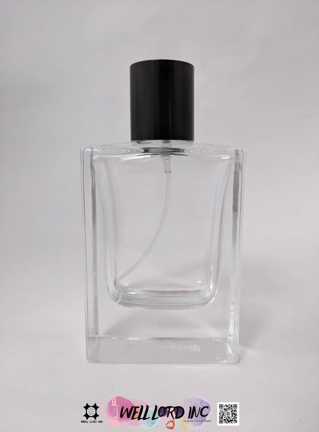 高質感厚底方型封口式香水玻璃空瓶