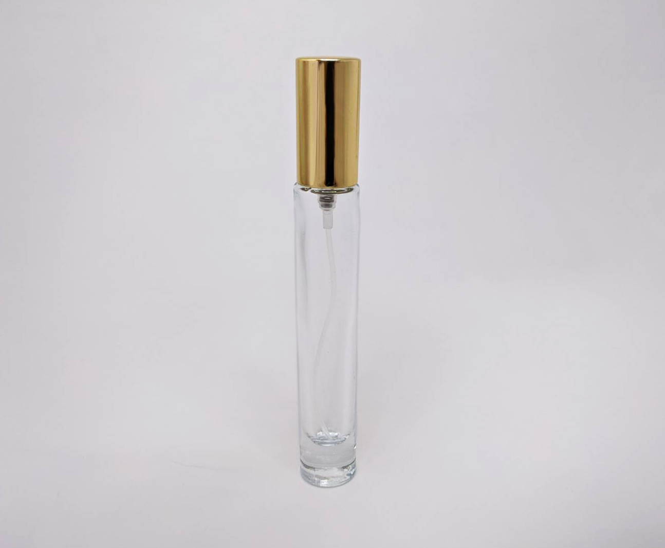 10ml 经典金色喷雾圆柱型厚底玻璃瓶