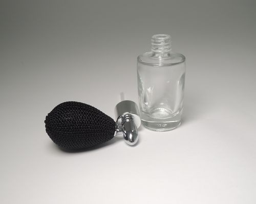 法式球喷头透明香水玻璃圆柱瓶