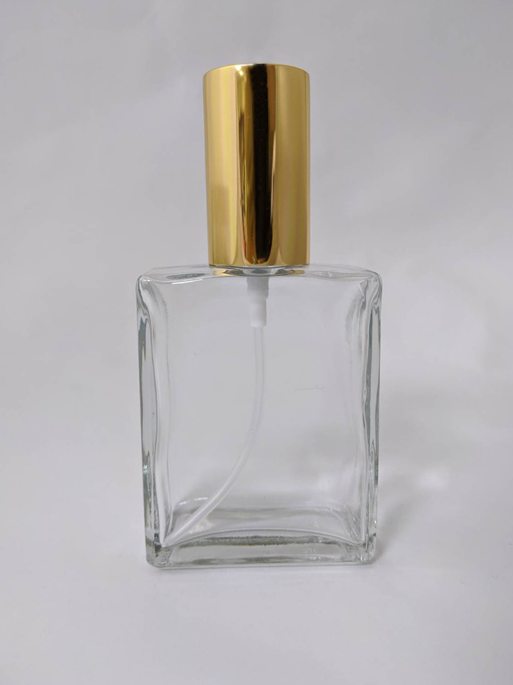 60ml金色喷雾方扁透明玻璃空瓶