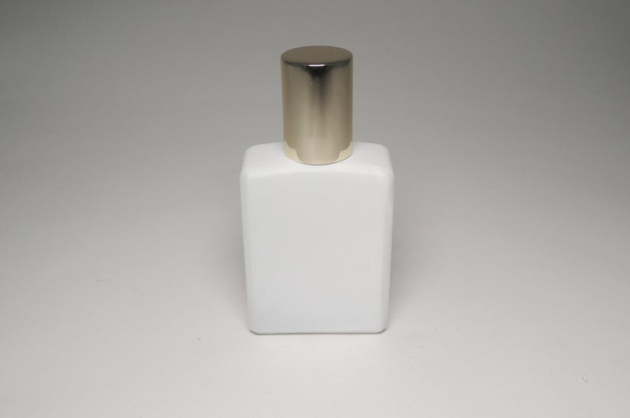 优雅白色瓶身不锈钢珠精油滚珠玻璃瓶