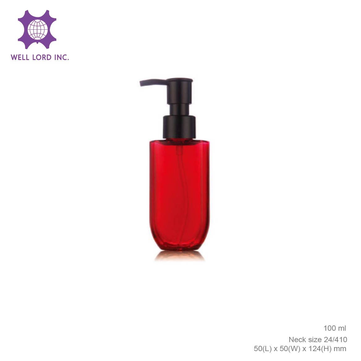 鲜红注射塑料包装空瓶容量器洗手乳卸妆乳按压式