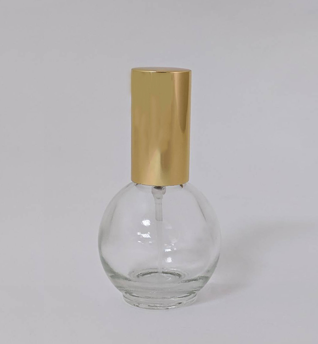 15ml 地球圆瓶玻璃金色喷雾头