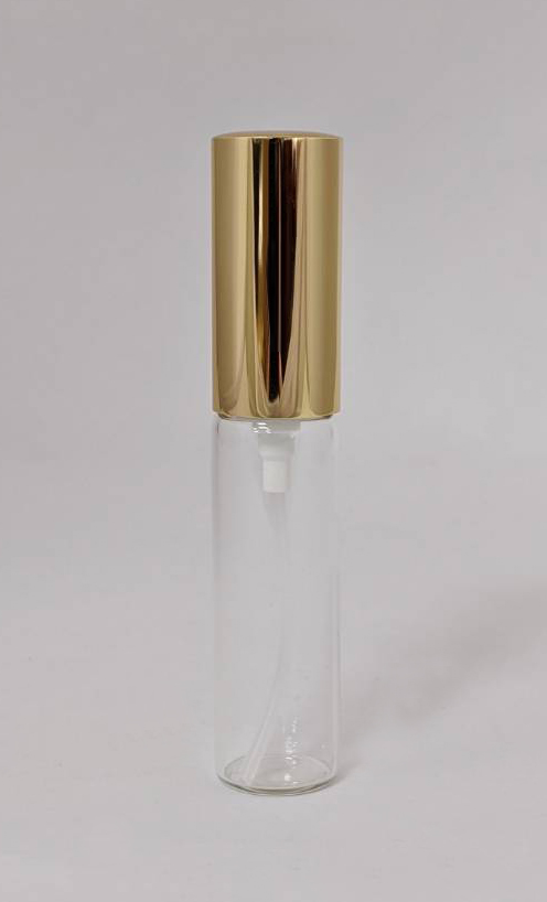 10ml 攜帶式金色噴霧圓柱玻璃空瓶